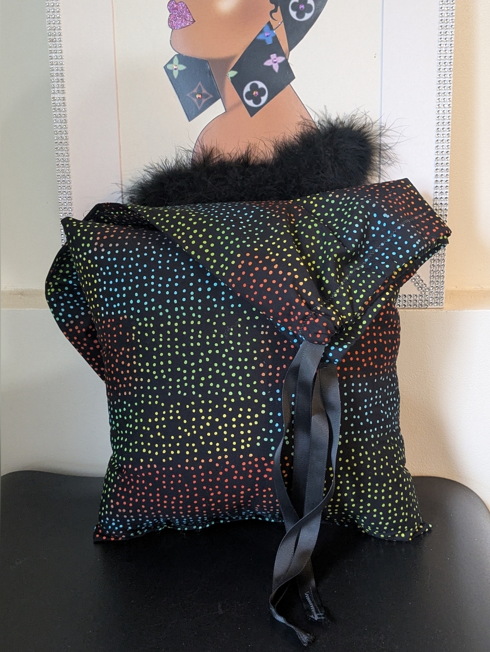 Matching Custom Handmade 1 Dust Bag & 1 Purse Pillow Combo Set Size Large - Picture 5 of 10